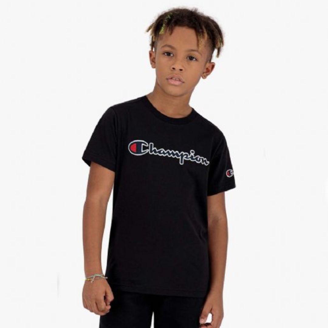 <tc>CHAMPION</tc>  Camiseta con logotipo de texto KIDS